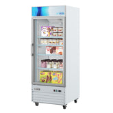 31 in. 1-Door Commercial Display Merchandiser Freezer 23 cu. ft. in White (MDF-1GD-23C-WH)